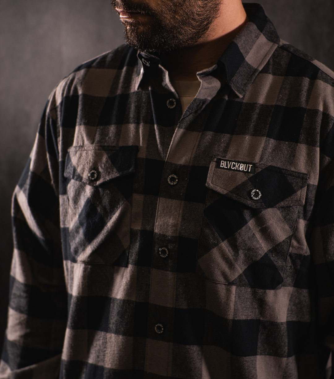 BlvckOut Grey Flannel Shirt