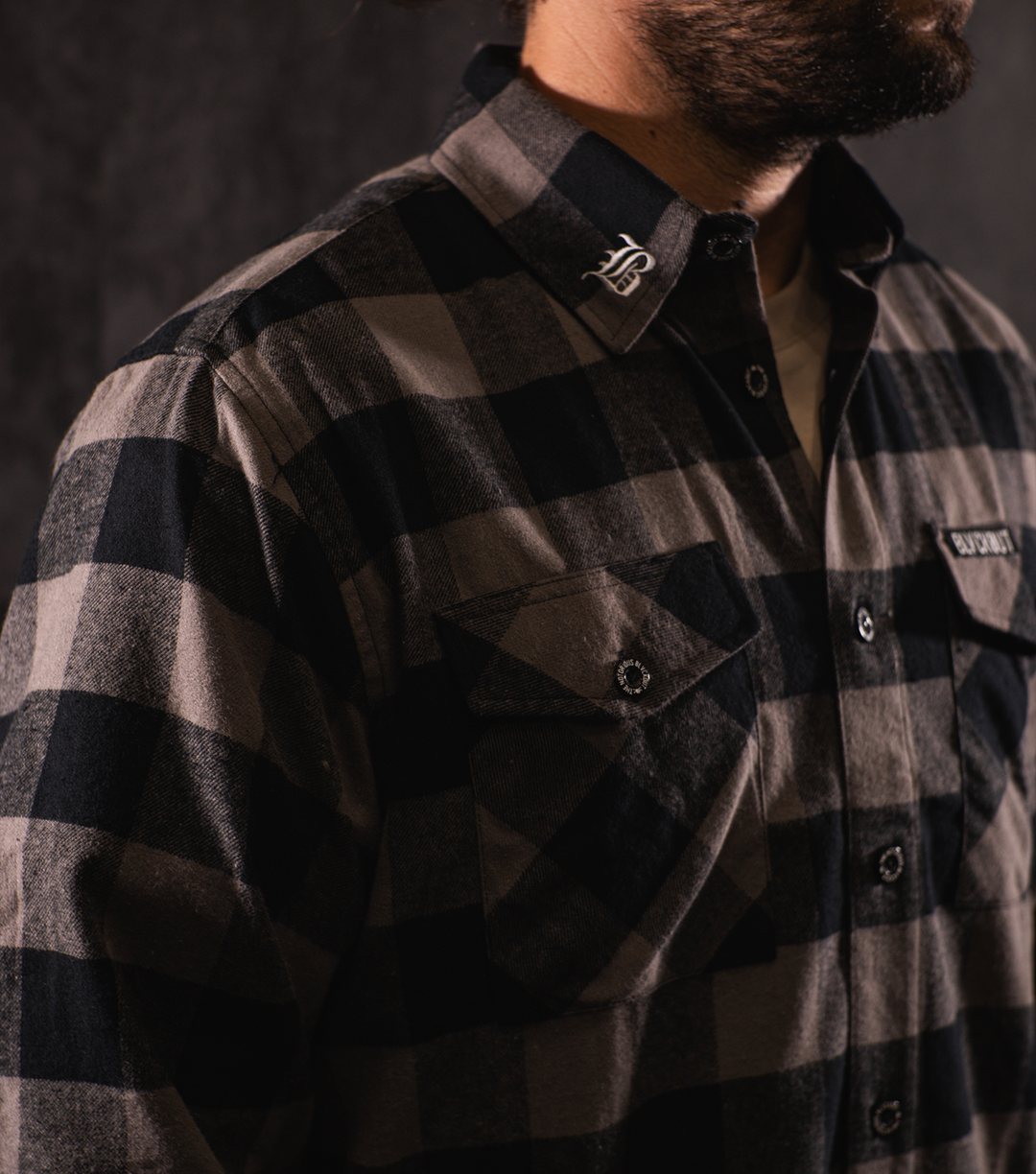 BlvckOut Grey Flannel Shirt