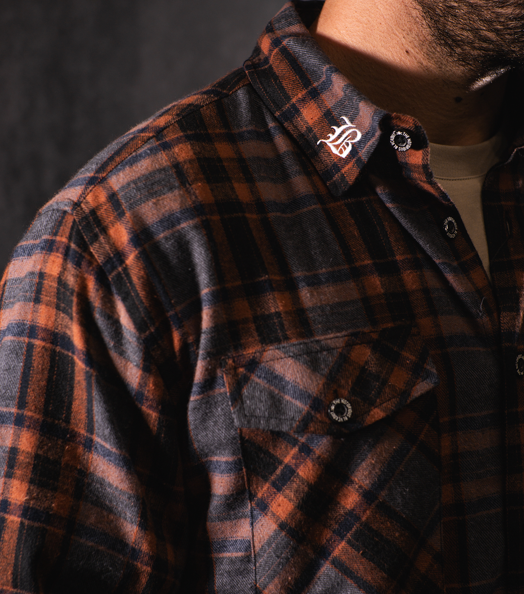 BlvckOut Orange Flannel Shirt