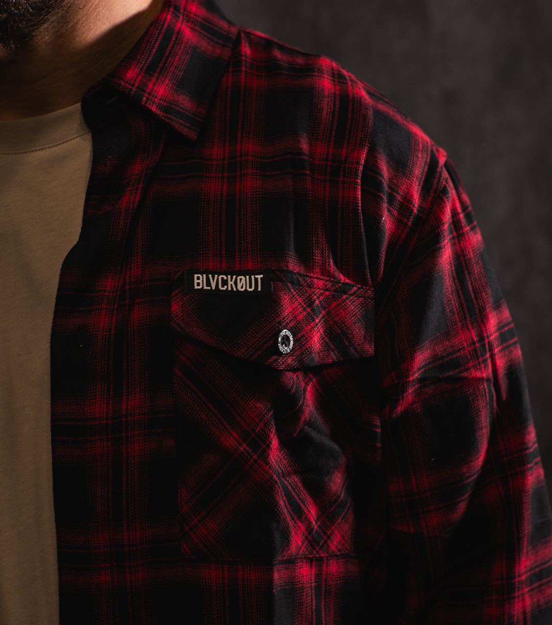 BlvckOut Red Flannel Shirt