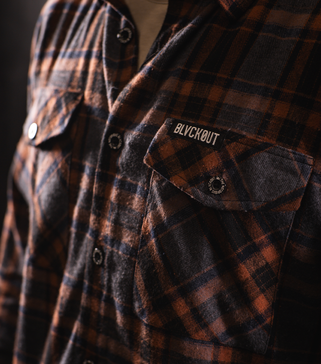 BlvckOut Orange Flannel Shirt