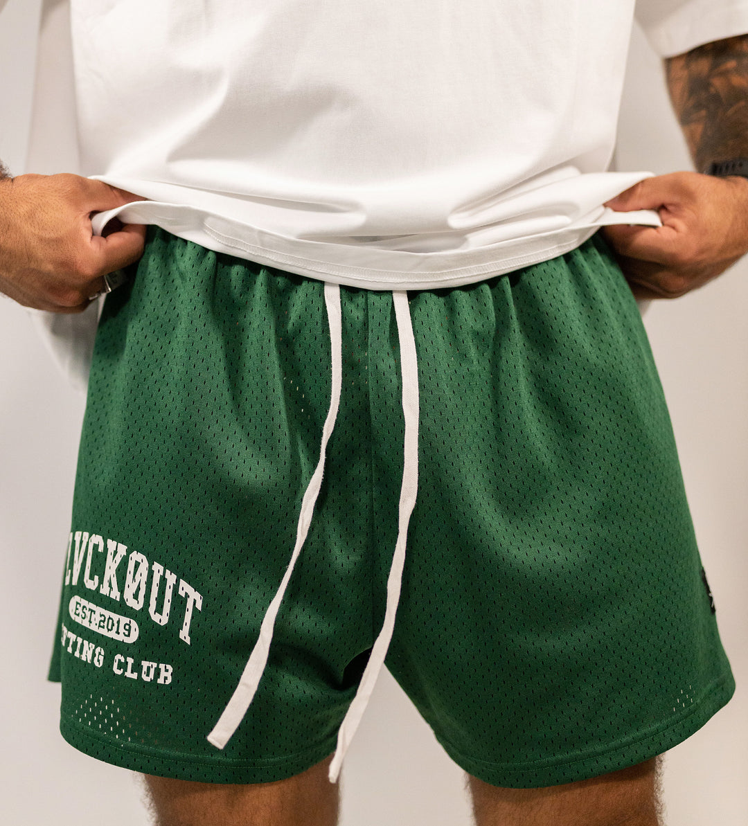 BLVCKOUT COLLEGE SHORTS GREEN